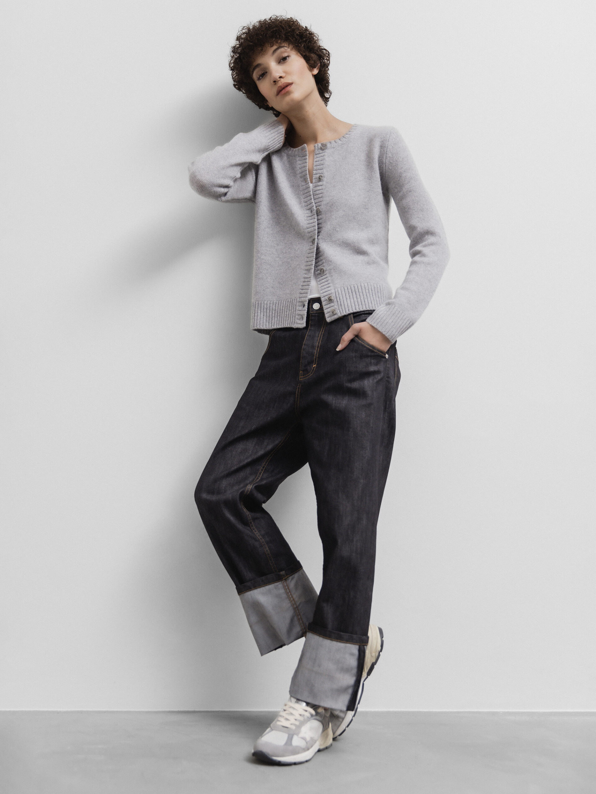 DANIELS Strickjacke aus Cashmere Damen (SILBER MEL.1001)