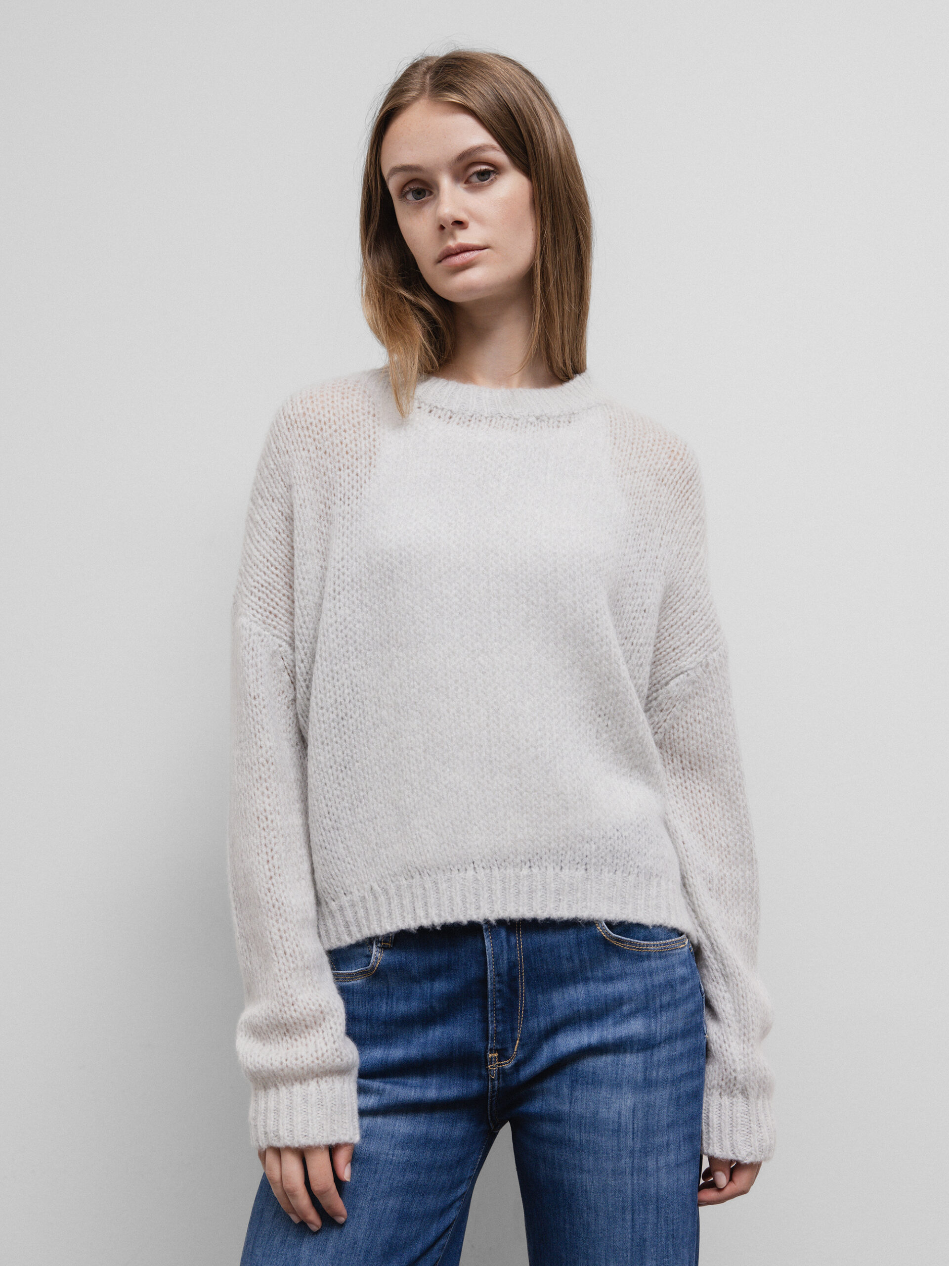 DANIELS Pullover aus Merinowolle Damen (SILBER MEL. 151107)
