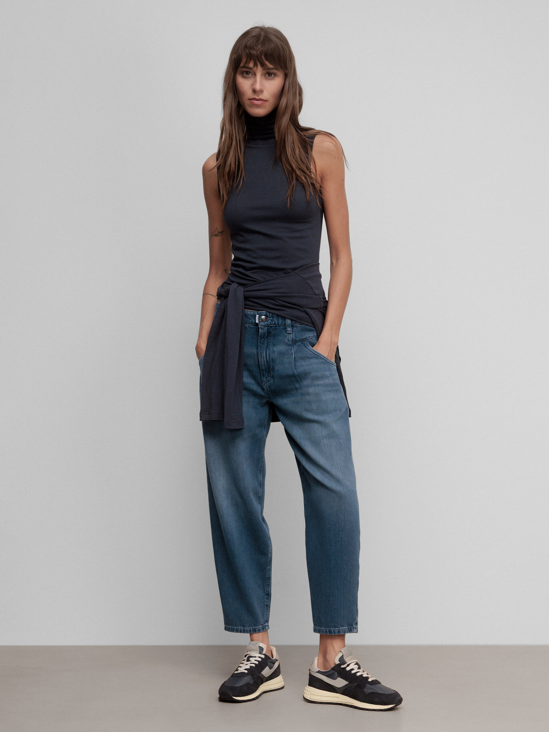 PNTS Cropped O-Shape Jeans Damen (15 MEDIUM BLUE)